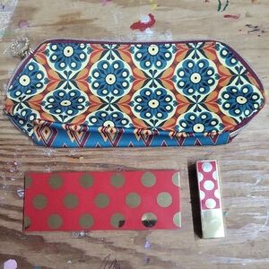 Estee Lauder Lipstick in Red and Gold Polka Dot Case